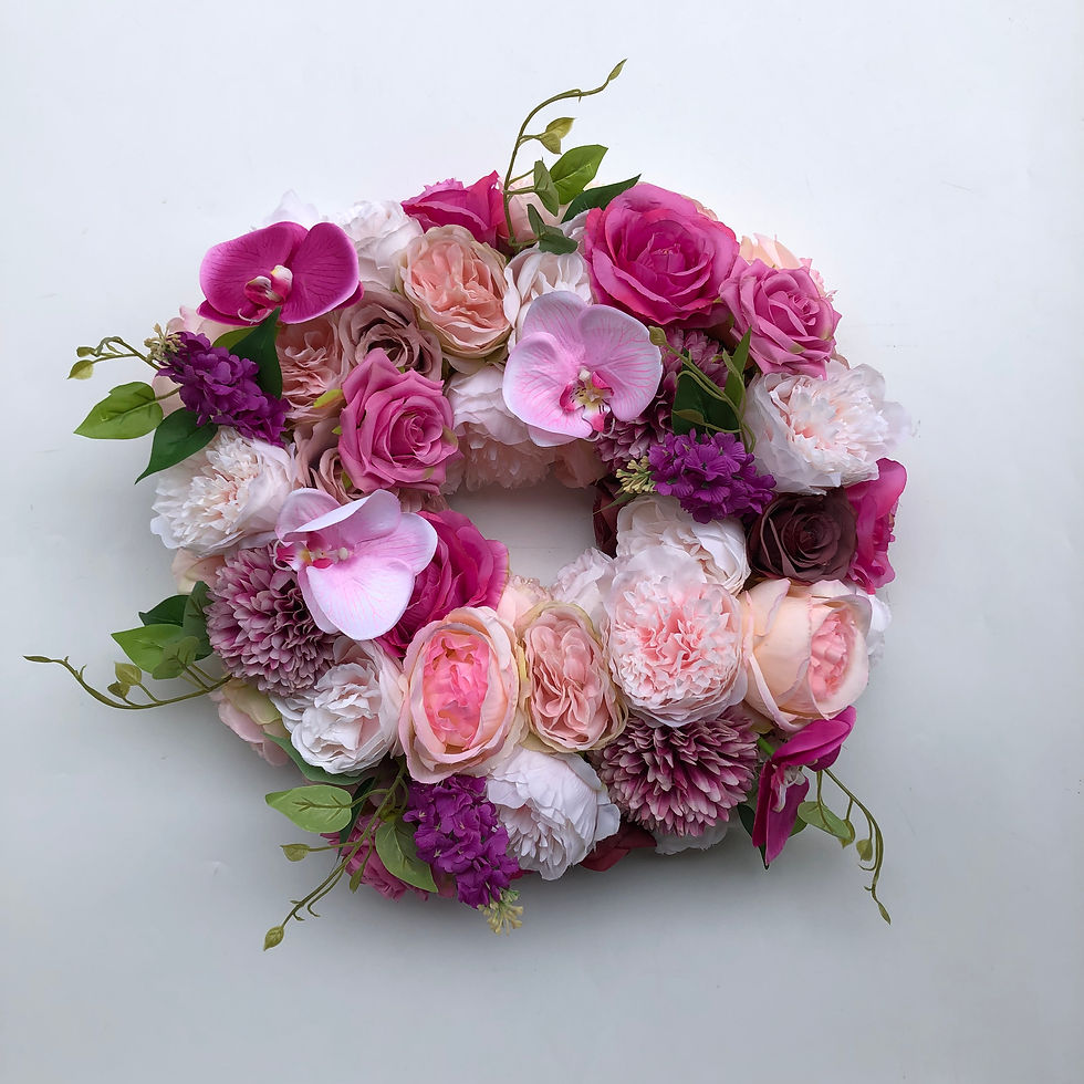 Thumbnail: flower wall, pink flower wall, blush flower wall, flower wall hire, bright pink flower wall