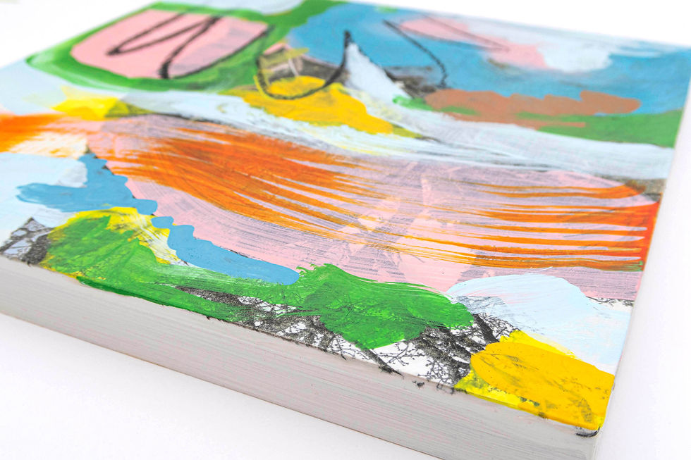 Thumbnail: Tree Strokes Abstract Landscape Painting by Suzie Cumming Art