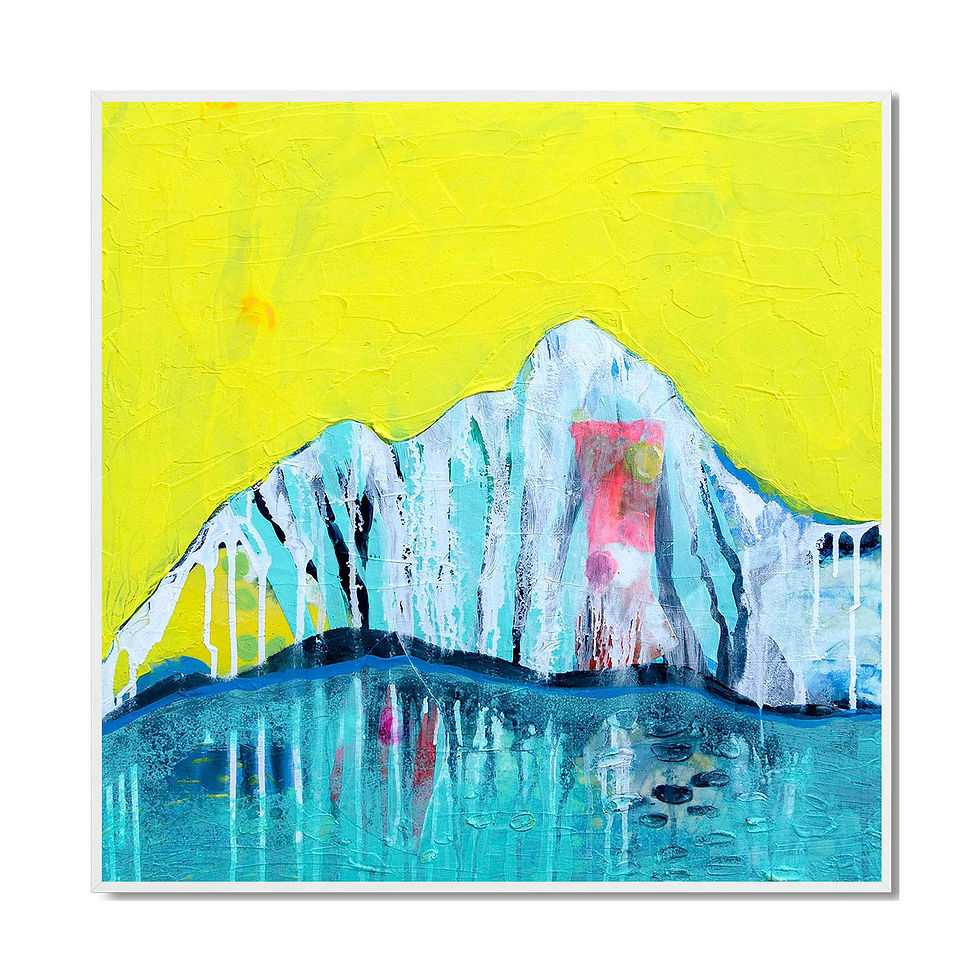 'Yellow Mountain Rising' Abstract Landscape Painting