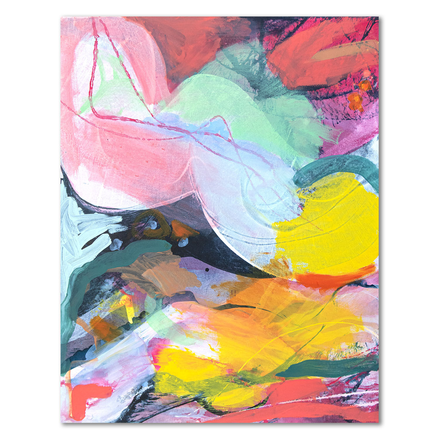 Rainbow Splash Acrylic Painting by Suzie Cumming