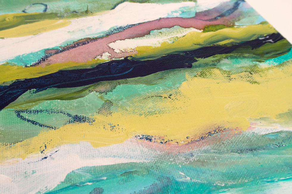 Thumbnail: Rushing River Acrylic Painting onto Canvas by Suzie Cumming