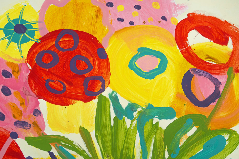 Thumbnail: Big Blooms in Spotty Vase Painting by Suzie Cumming