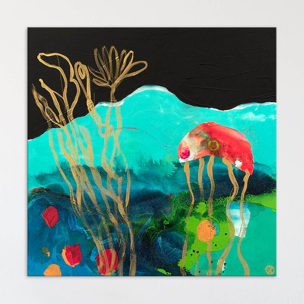 Thumbnail: Jellyfish Mixed Media Painting