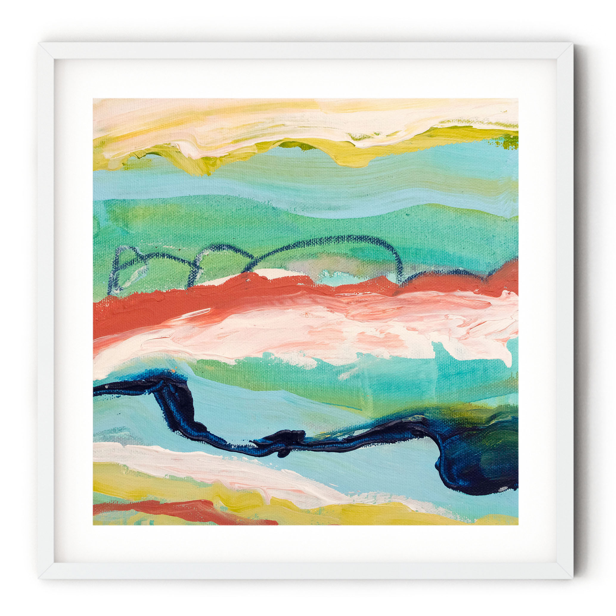 White Water Acrylic Painting by Suzie Cumming