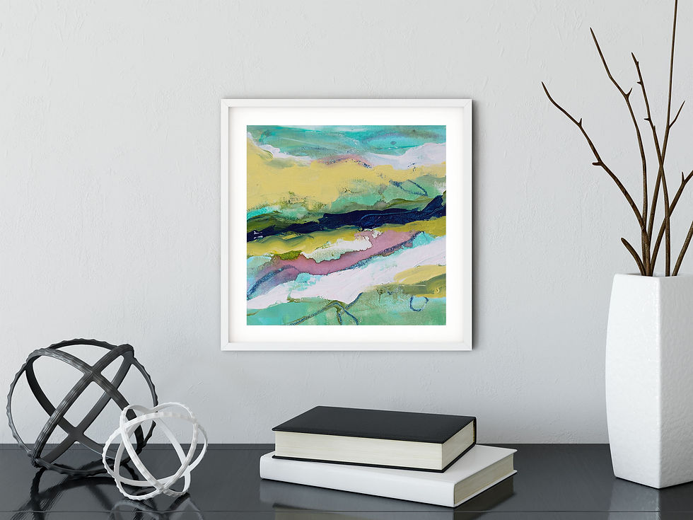 Thumbnail: Rushing River Acrylic Painting onto Canvas by Suzie Cumming