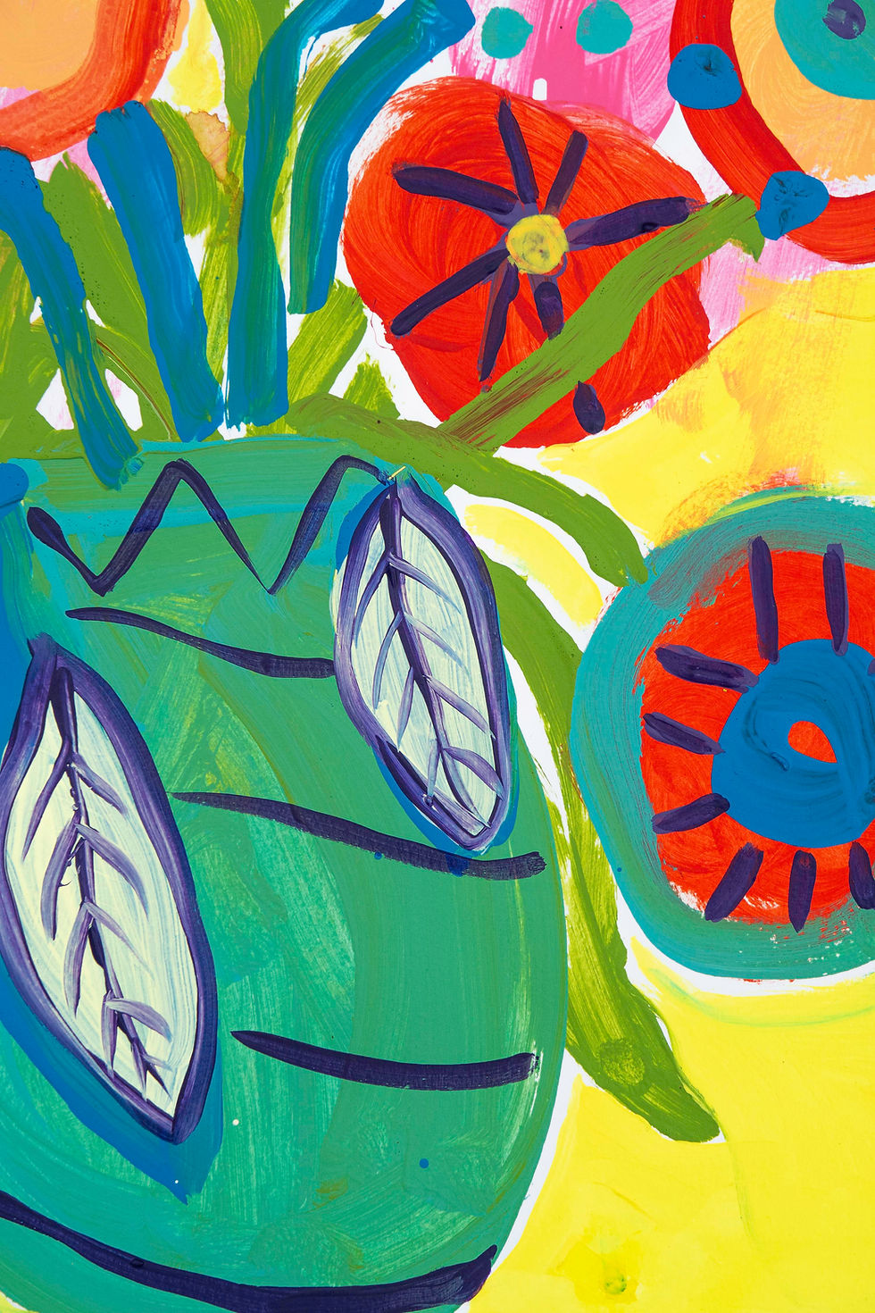 Thumbnail: Yellow Flowers in Vase Painting by Suzie Cumming