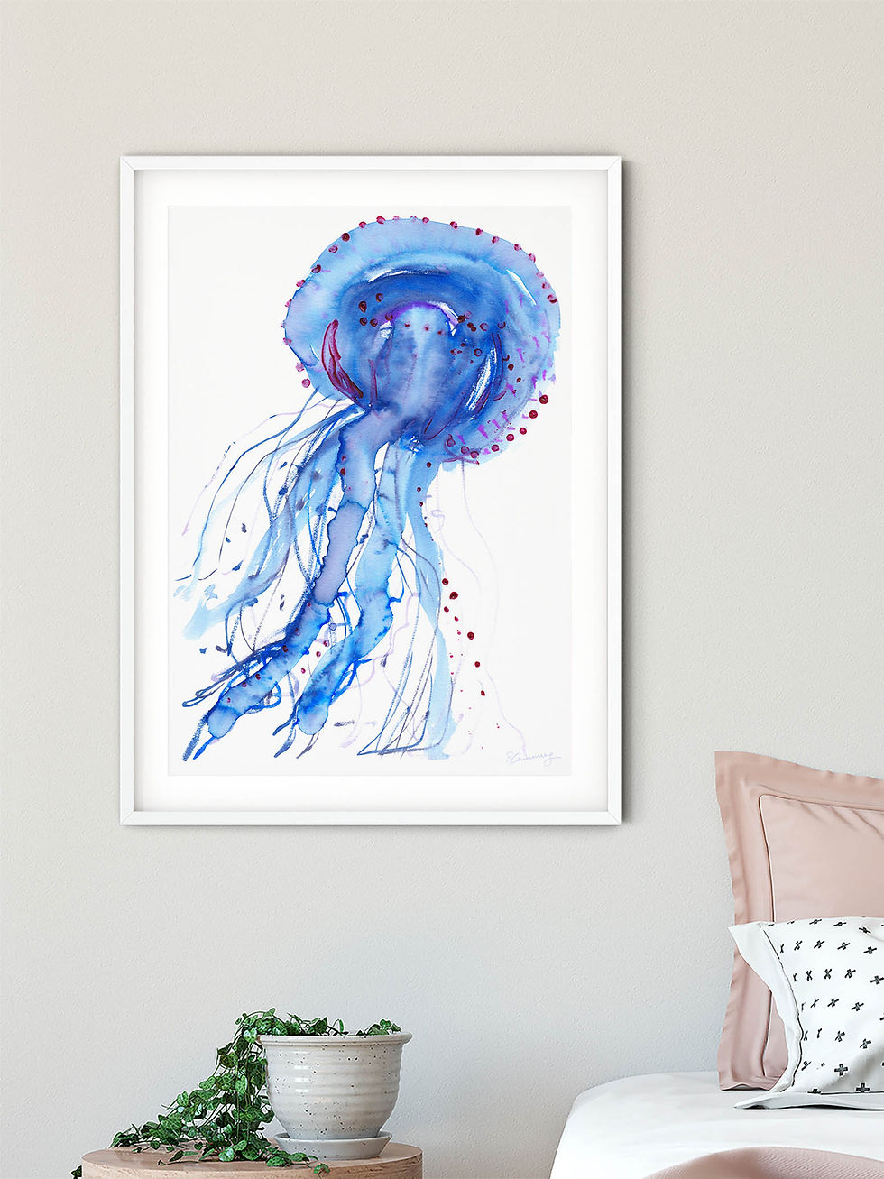 Thumbnail: Jellyfish Watercolour Giclée Print