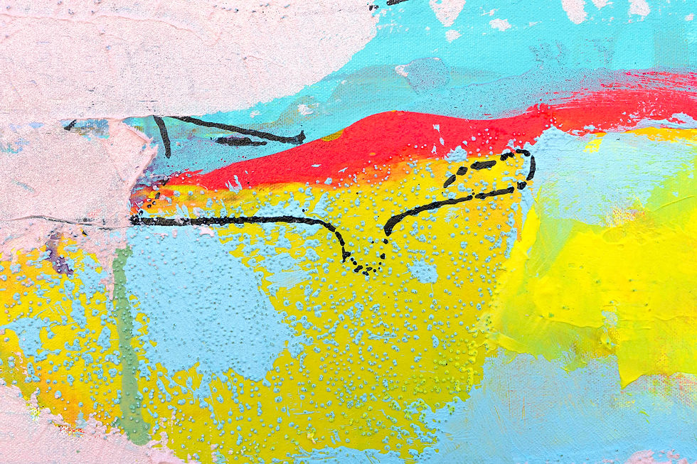 Thumbnail: Dancing Ponds Mixed Media Painting