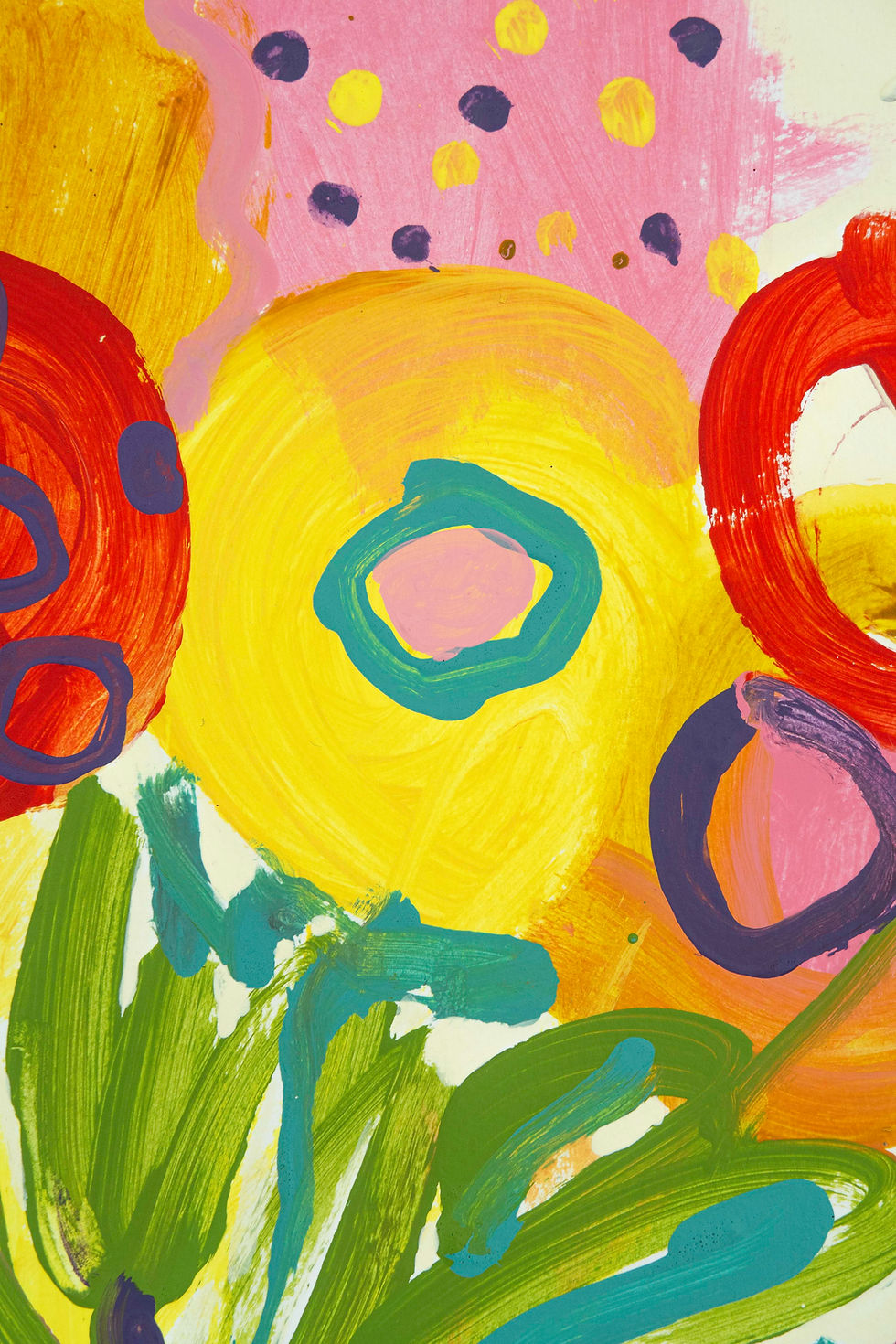 Thumbnail: Big Blooms in Spotty Vase Painting by Suzie Cumming