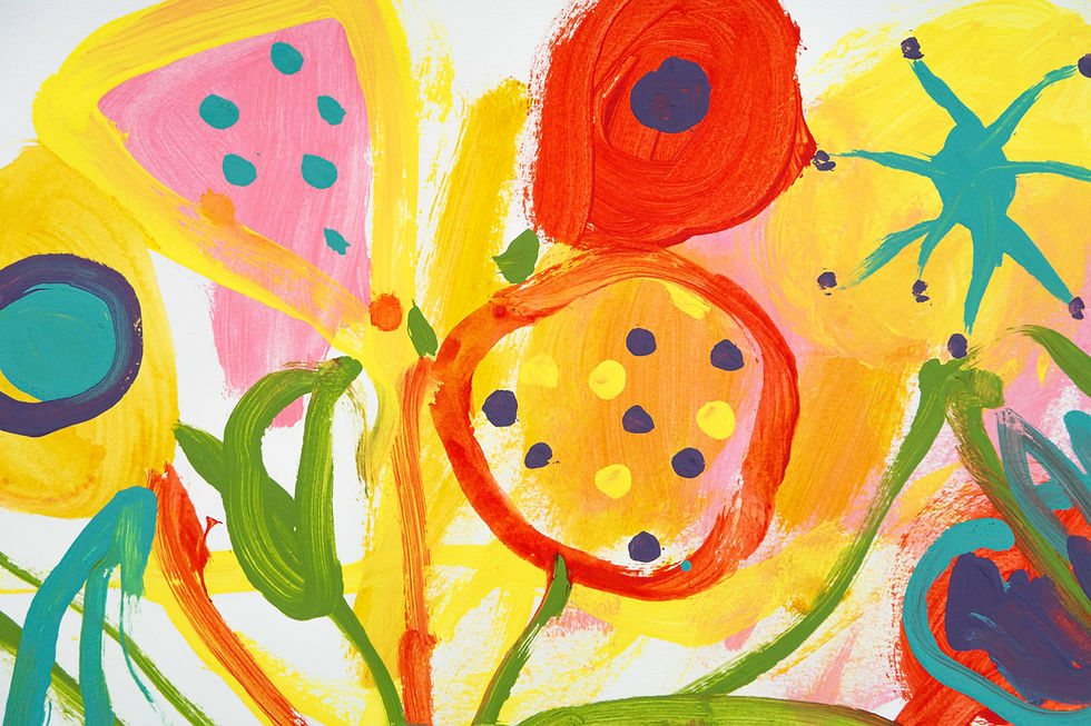 Thumbnail: Spikey Flowers on Pink Cloth Painting by Suzie Cumming
