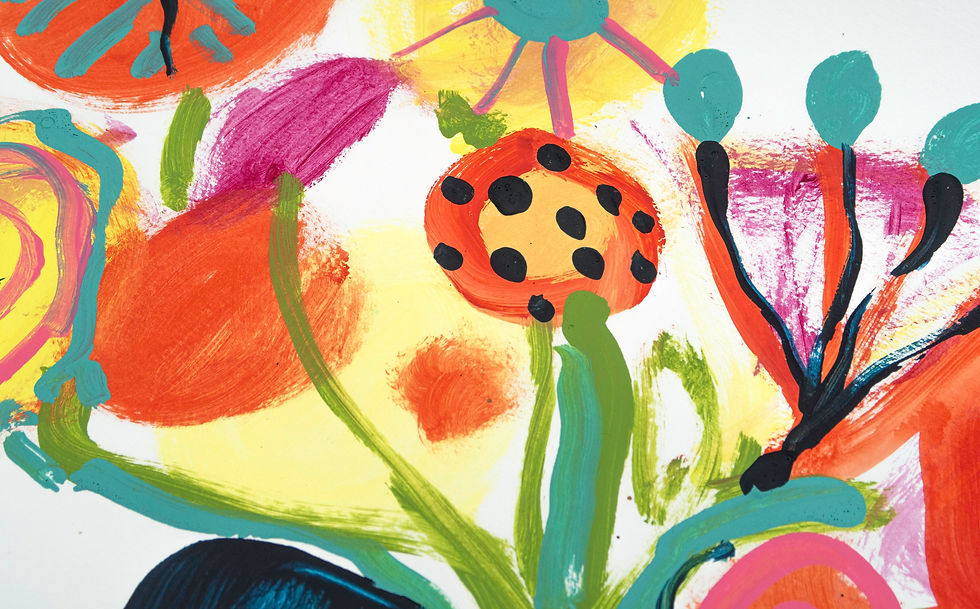 Thumbnail: Flowers on Turquoise Table Painting by Suzie Cumming