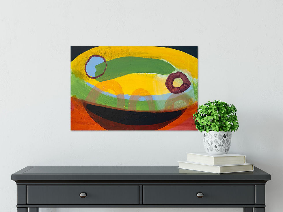 Thumbnail: Moon Vessel Acrylic Painting by Suzie Cumming