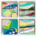 Abstract Landscape Art Cards, Blank by Suzie Cumming