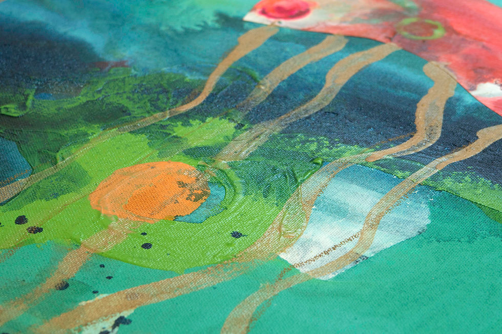 Thumbnail: Jellyfish Mixed Media Painting