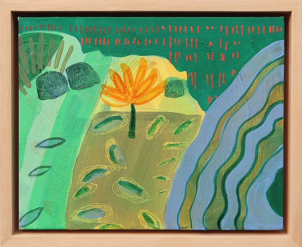 Thumbnail: Seal Beach, Godrevy, semi-abstract acrylic painting by Suzie Cumming