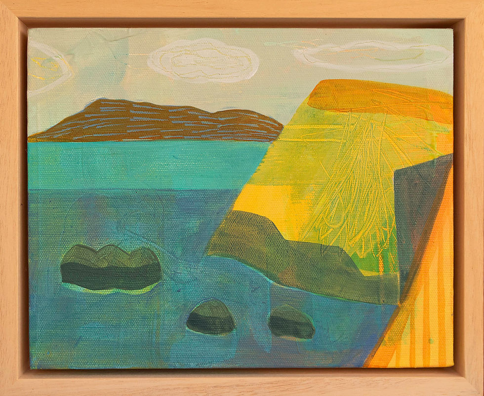 Gwithian semi-abstract acrylic painting by Suzie Cumming