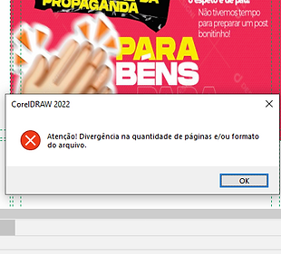 Divergência de páginas
