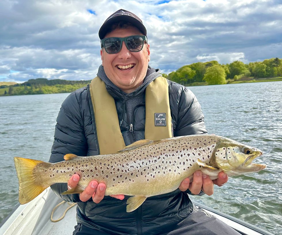 Lee with a stunning Brown Trout