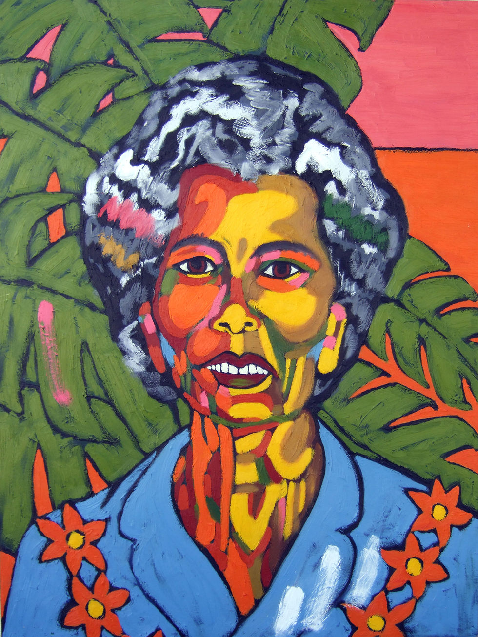 Lili Bernard. Mango Mama (My Abuela Princesa), 2007. Oil on Canvas, 40 x 30 inches