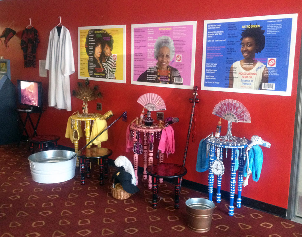 Lili Bernard. Donning and Dismissal of the Conqueror's Coiffure, Otis College of Art and Design, 2014