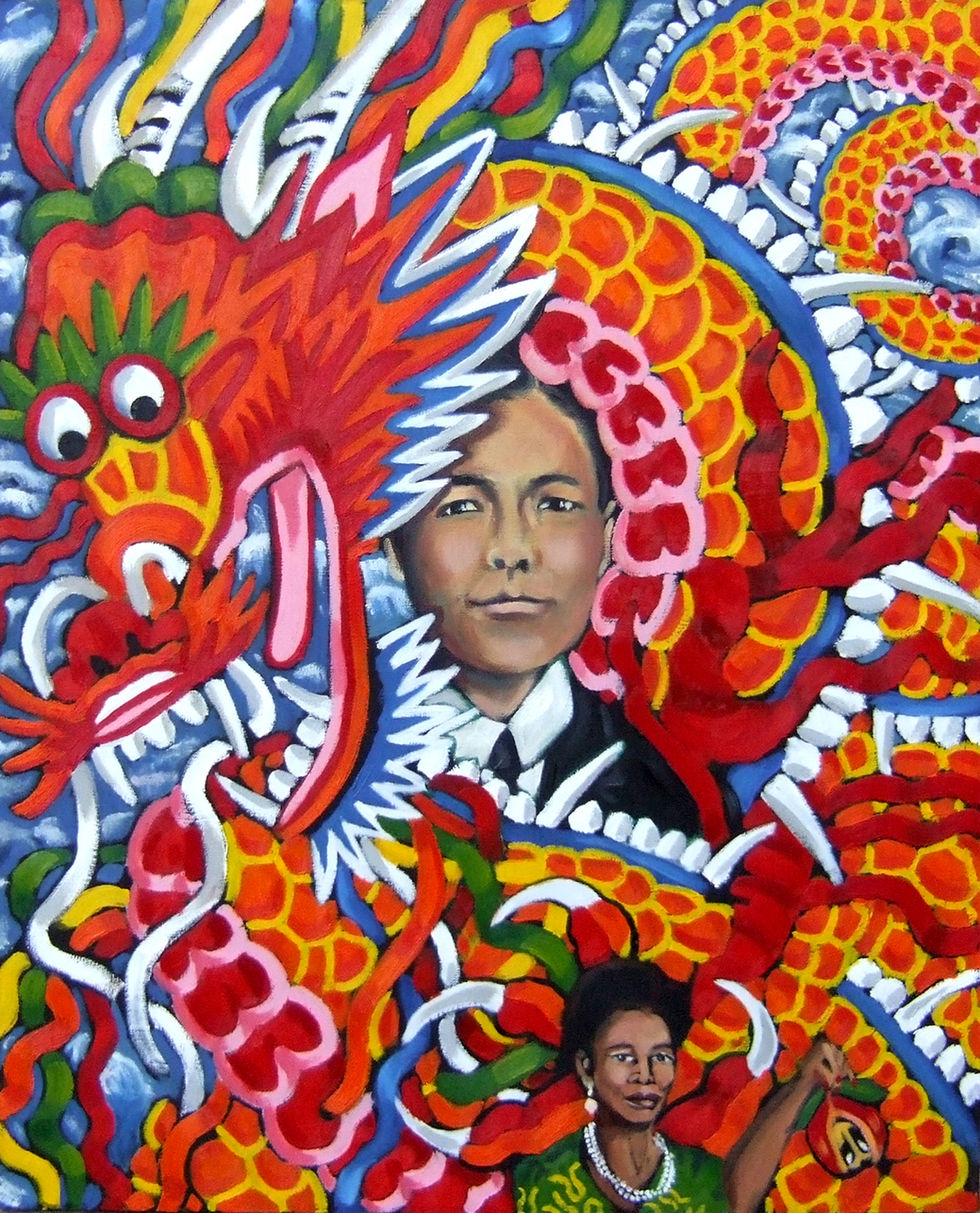 Lili Bernard. Chung Fatt and Miss Lou (My Great-Grandparents), 2007. Oil on Canvas, 30 x 24 inches