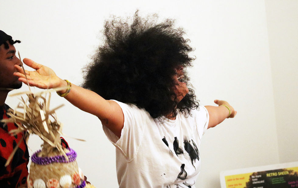 Lili Bernard. Donning and Dismissal of the Conqueror's Coiffure, Contemporary Irish Arts Center Los Angeles, 2019