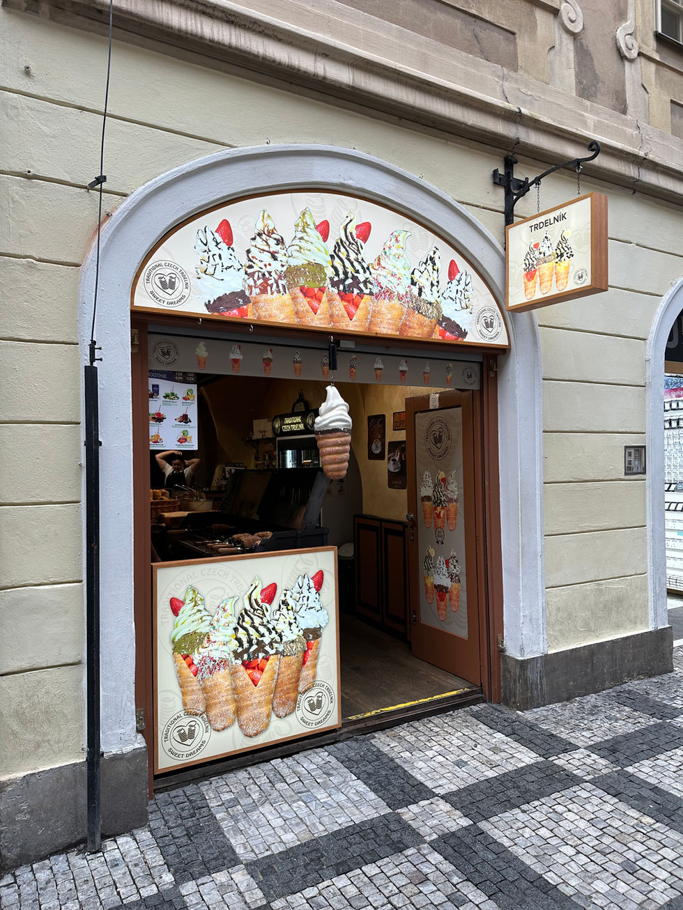 Trdelník výloha výroba