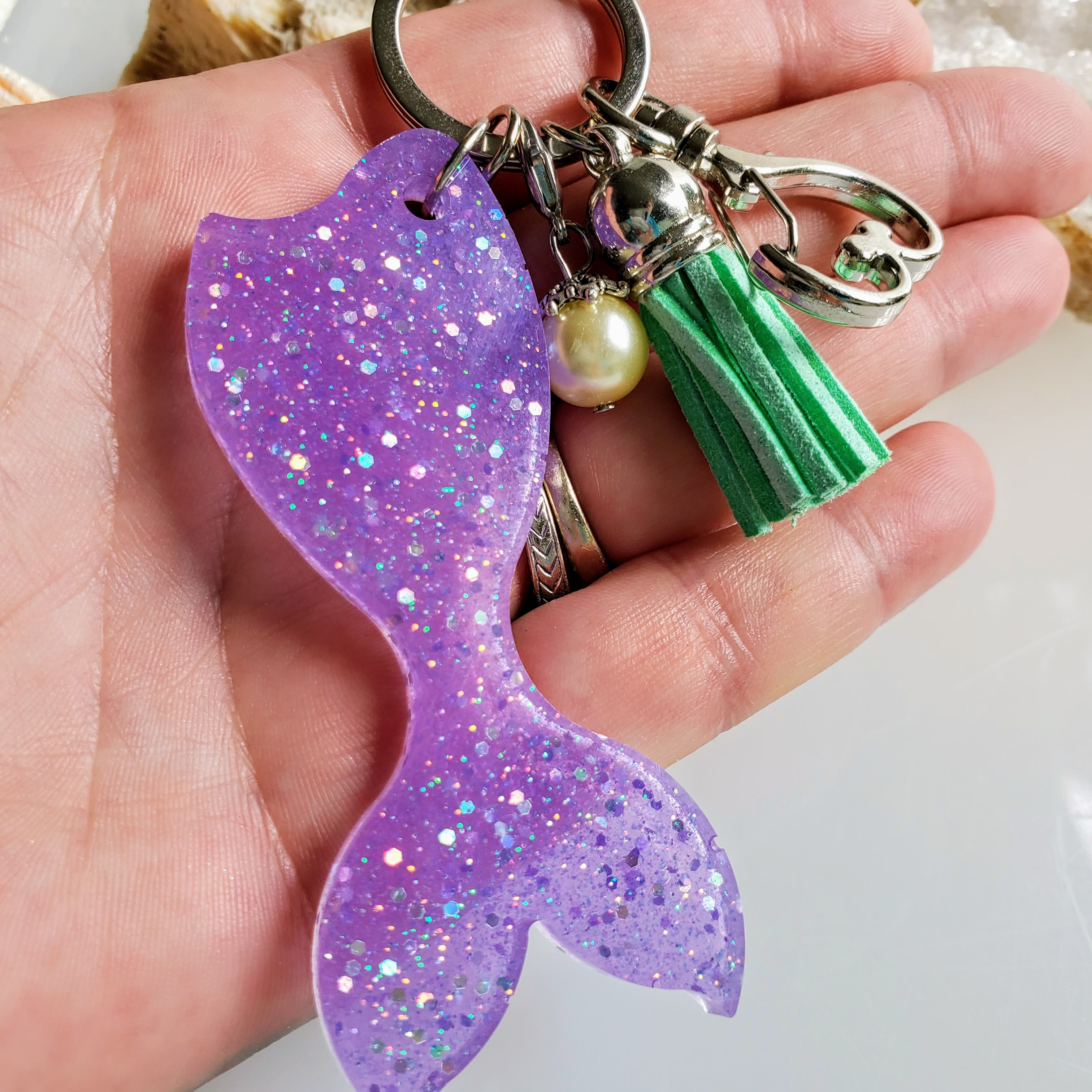 Mermaid tail keychain
