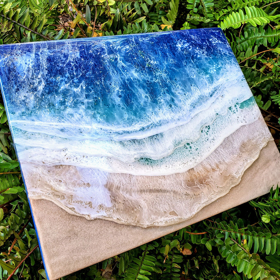 Thumbnail: Custom Resin Ocean Wall Art Panel