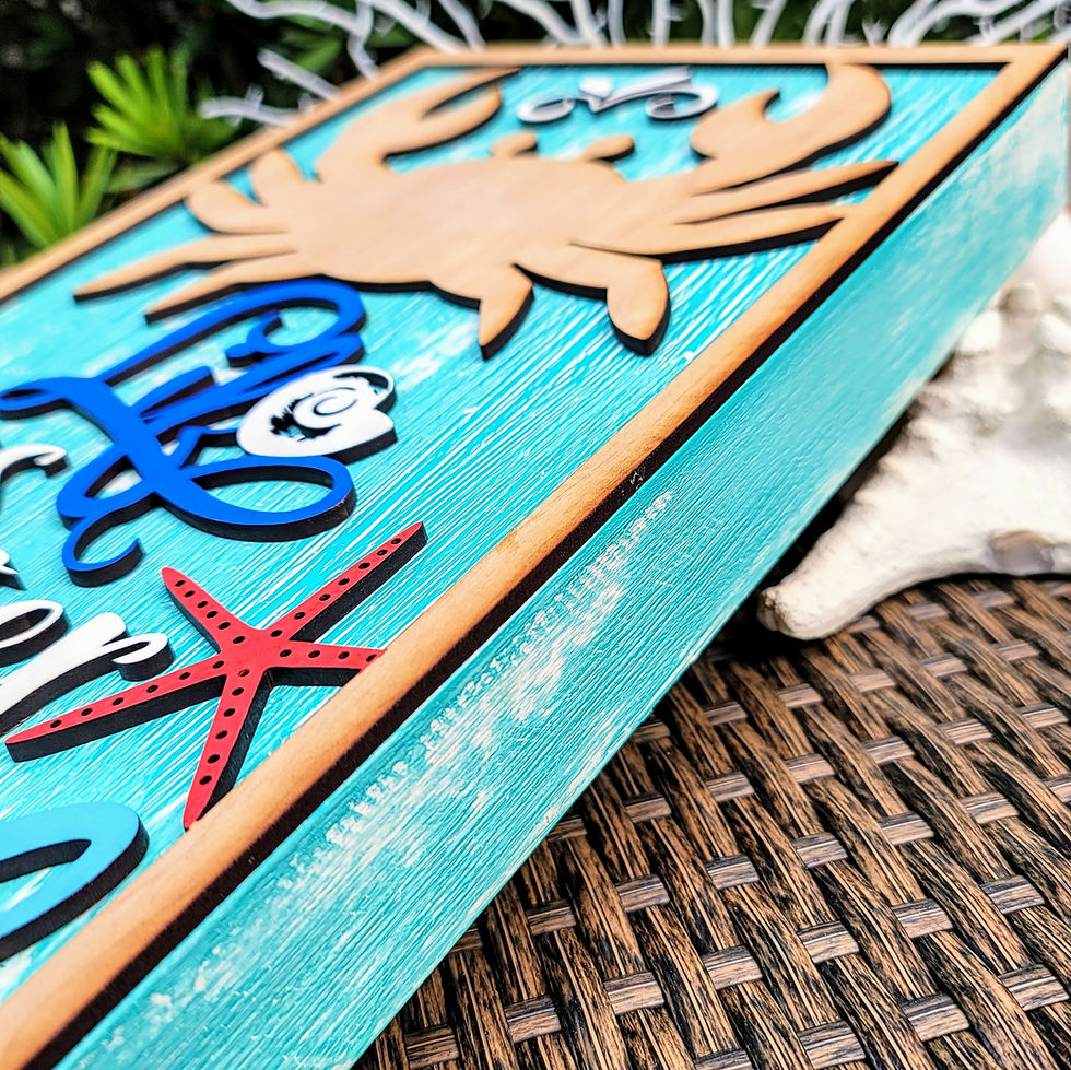 Thumbnail: "Life is Better at the Beach" Birchwood Wall Hanging 8x16