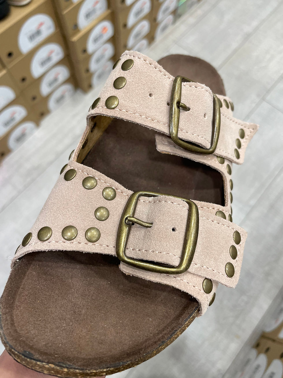 Thumbnail: BOSABO 430- RIVETS DAIM NOISETTE/ Blush