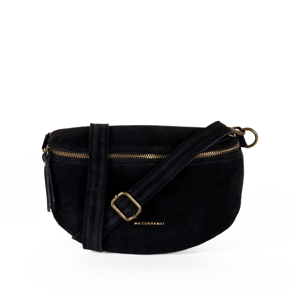 MAISON FANLI - Bum Bag SUEDE Black