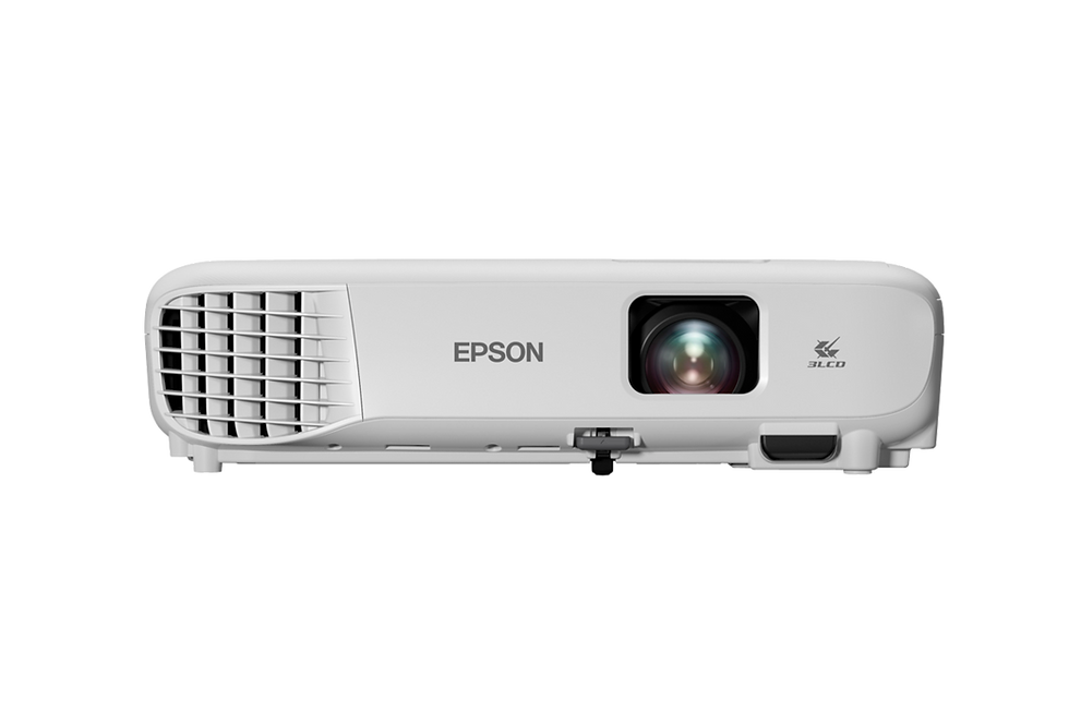 Thumbnail: White Epson EB-E12 XGA projector delivering bright and clear visuals.