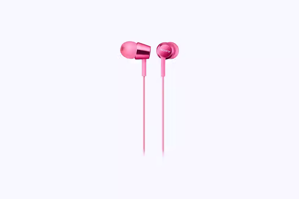 Sony MDR-EX155AP pink wired in-ear headphones with microphone for calls
