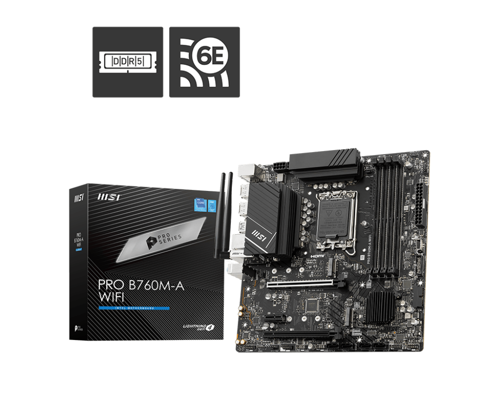 MSI MB PRO B760M-A WIFI DDR5 MOTHERBOARD