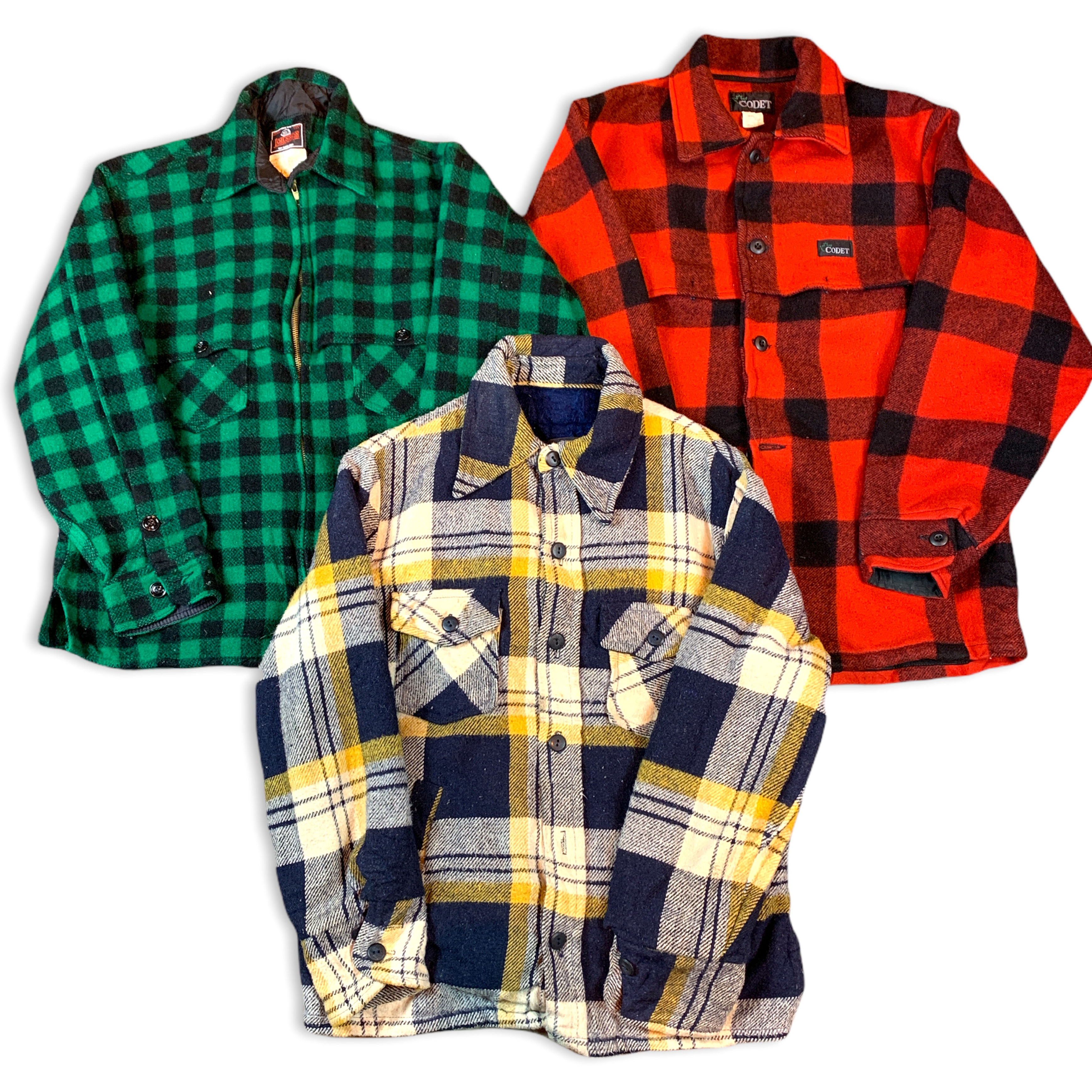 10 x Vintage Men's Checked Wool Jackets