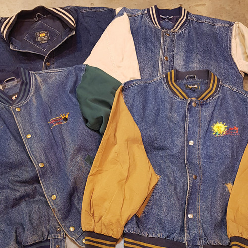 10 x Baseball Denim Jackets (Grade B) The Rag Depot