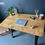 Thumbnail: Industrial Reclaimed Wooden Desk with Black Steel A-Frame Legs