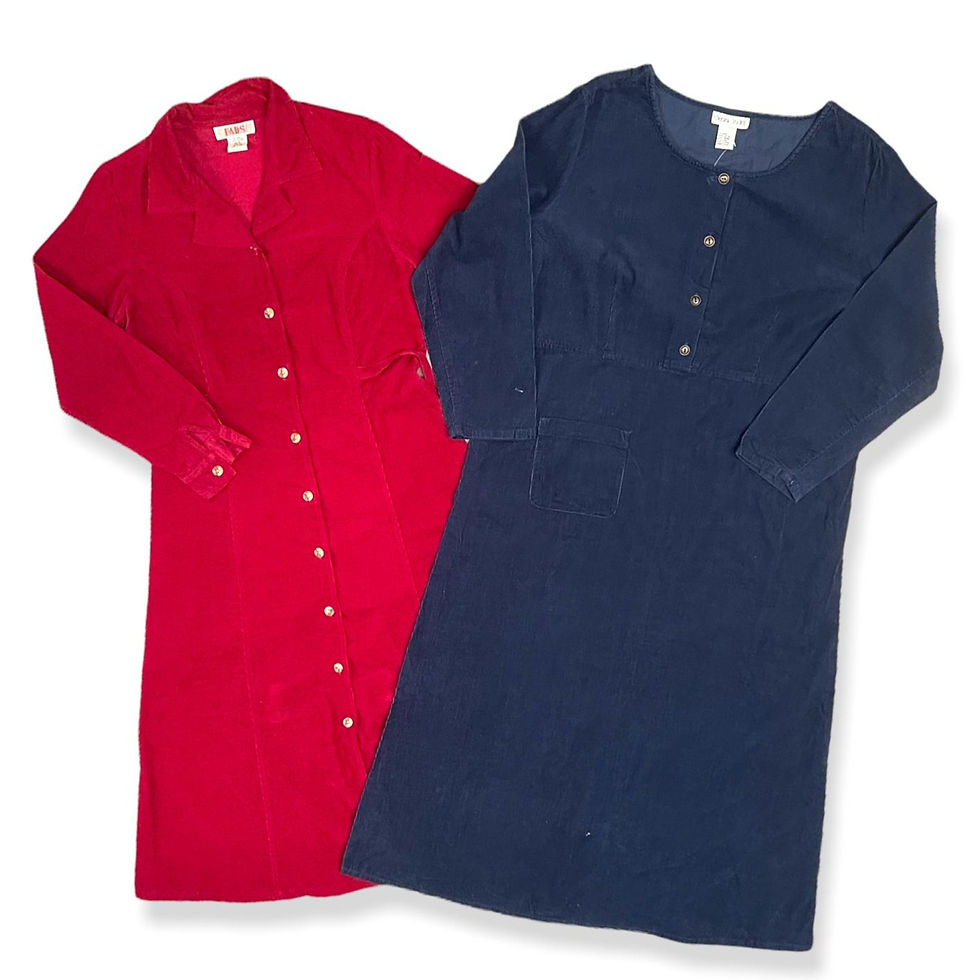 Thumbnail: 10 x Vintage Women's Corduroy Dresses