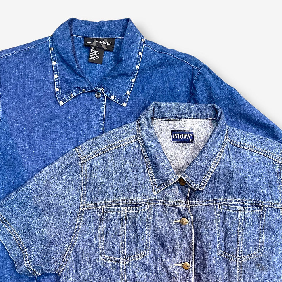 Thumbnail: Vintage Women's Denim Shirt/Blouse Mix (20KG SEALED SACK)