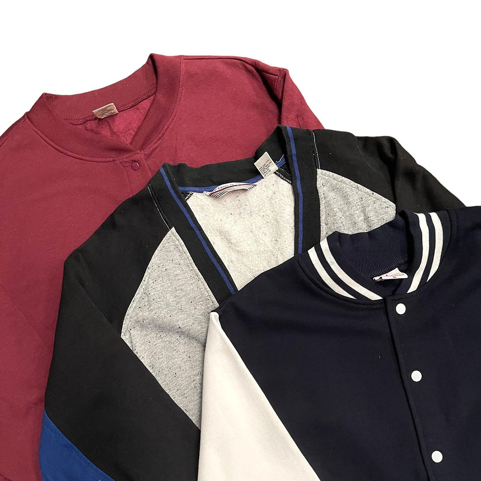 Thumbnail: 10 x Vintage Baseball Varsity Style Sweatshirt Jackets