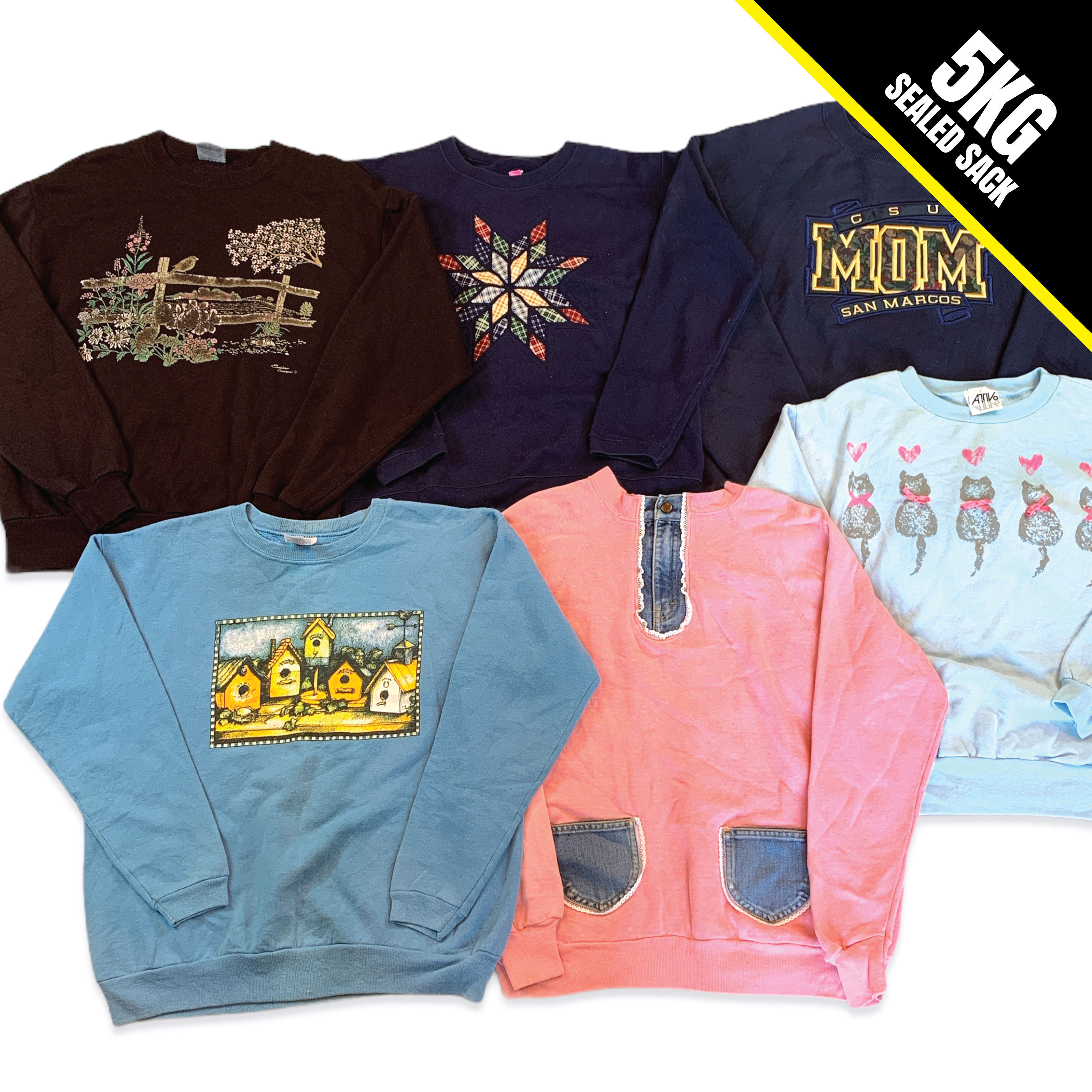 Vintage Mom/Granny Print Sweaters (5KG SEALED SACK)