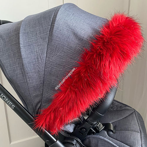 Red with Black Tip Hoodfur