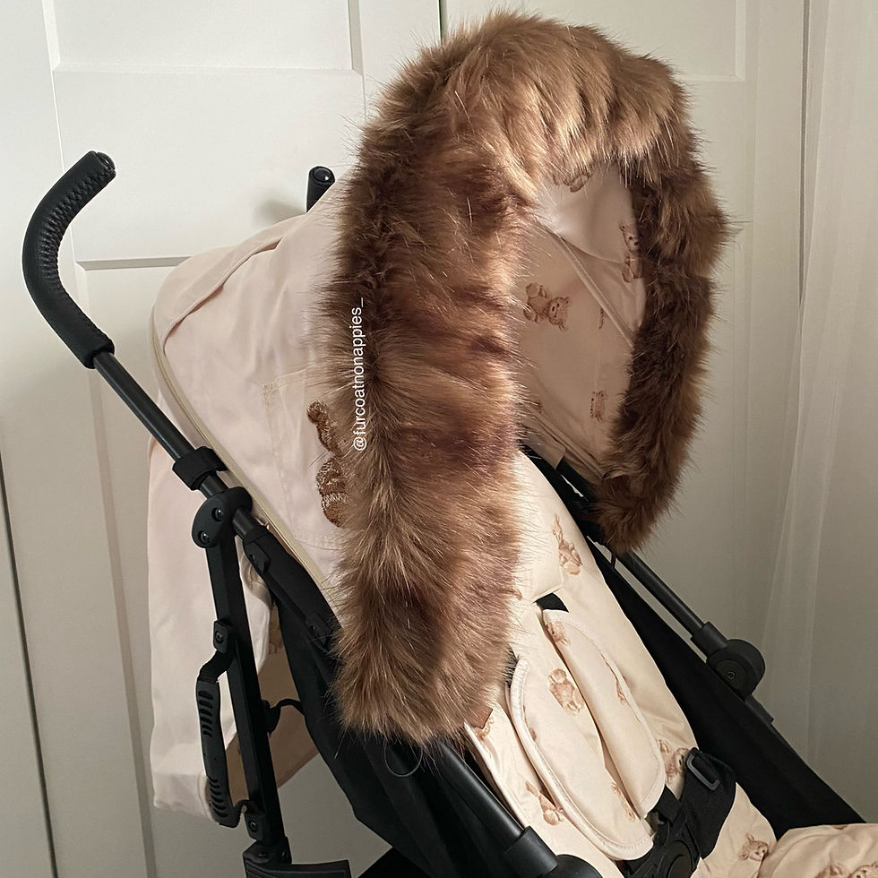 Thumbnail: Cinnamon Swirl Pram Hood Fur