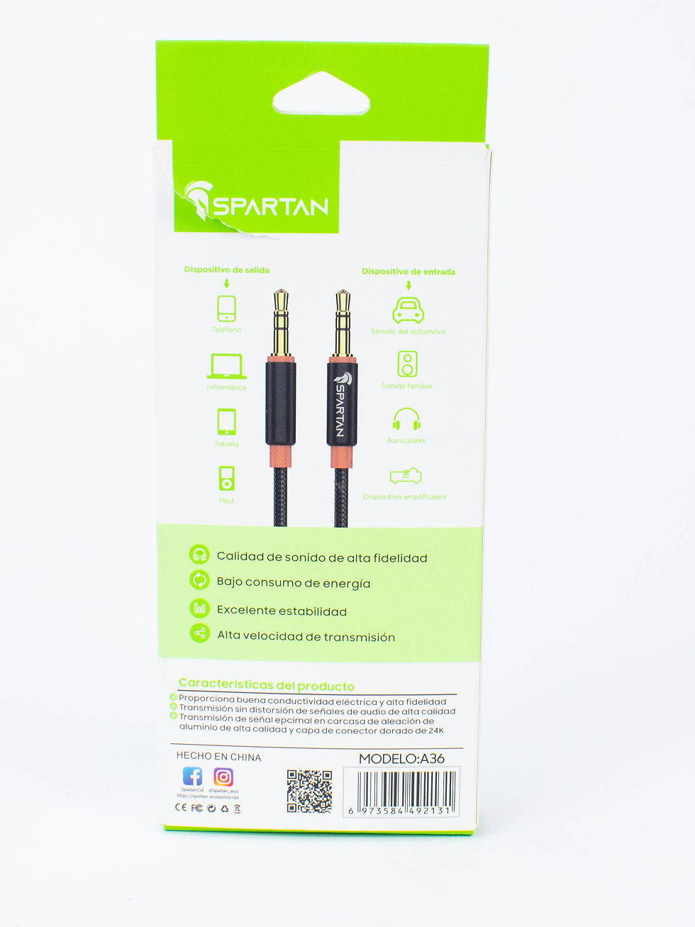 Miniatura: A36 CABLE AUX 1X1 SPARTAN
