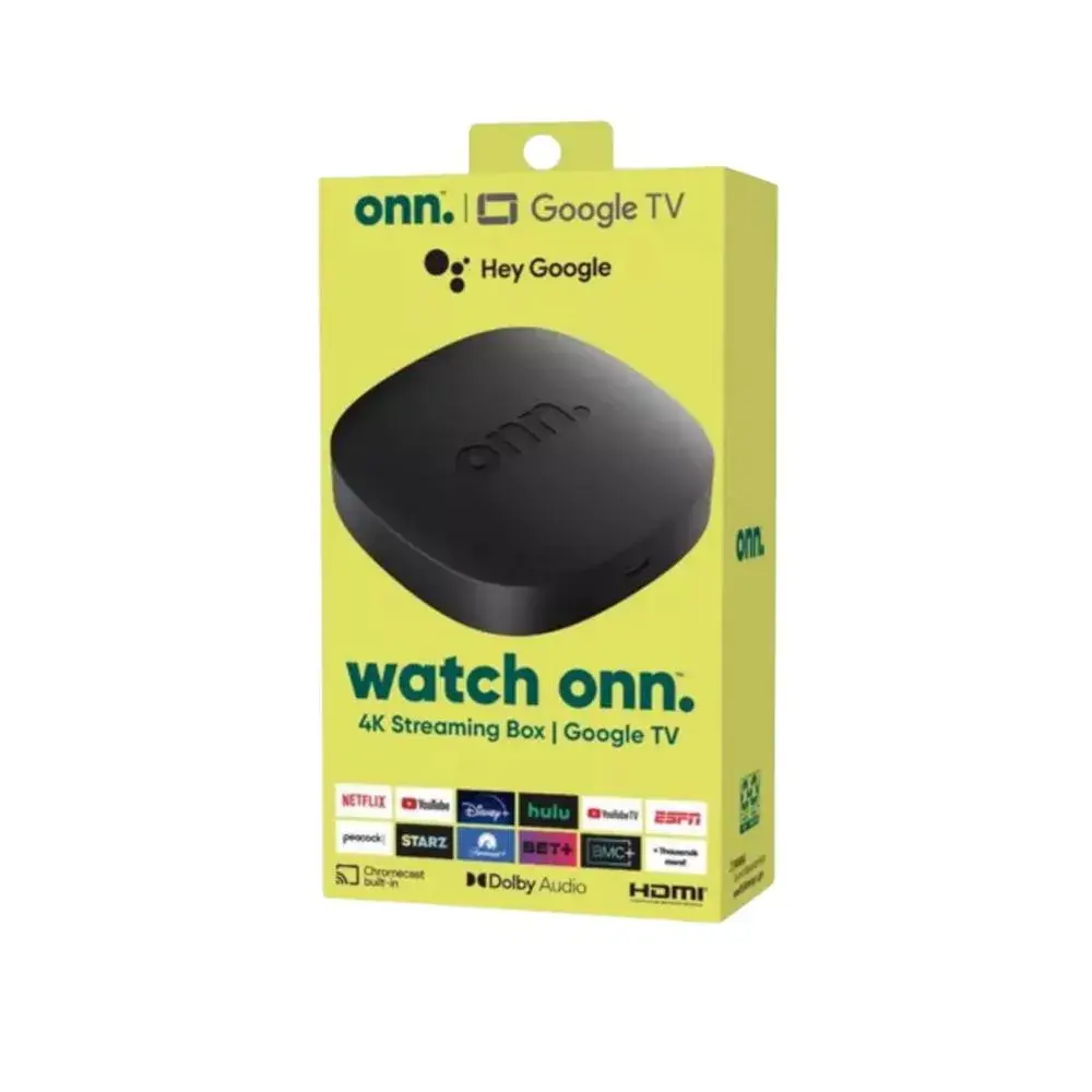 Onn 4K Streaming Box con Magis TV, Incluido Control por Voz y Google TV