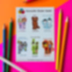 character sticker sheet showing characters