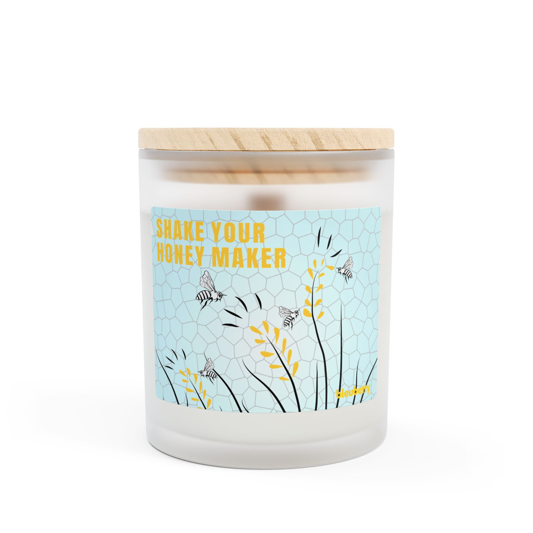 Honey Maker 11oz Frosted Glass Candle - Perfect for Relaxation & Home Décor