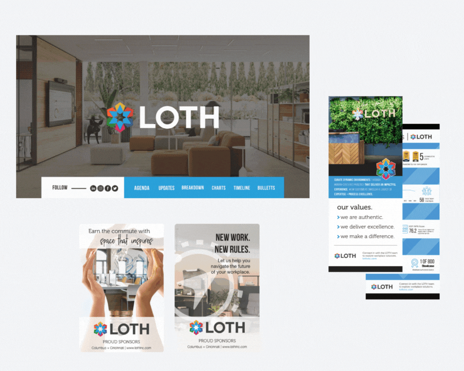 LOTH - Presentation Template, Quick Facts Cards, Print Ads