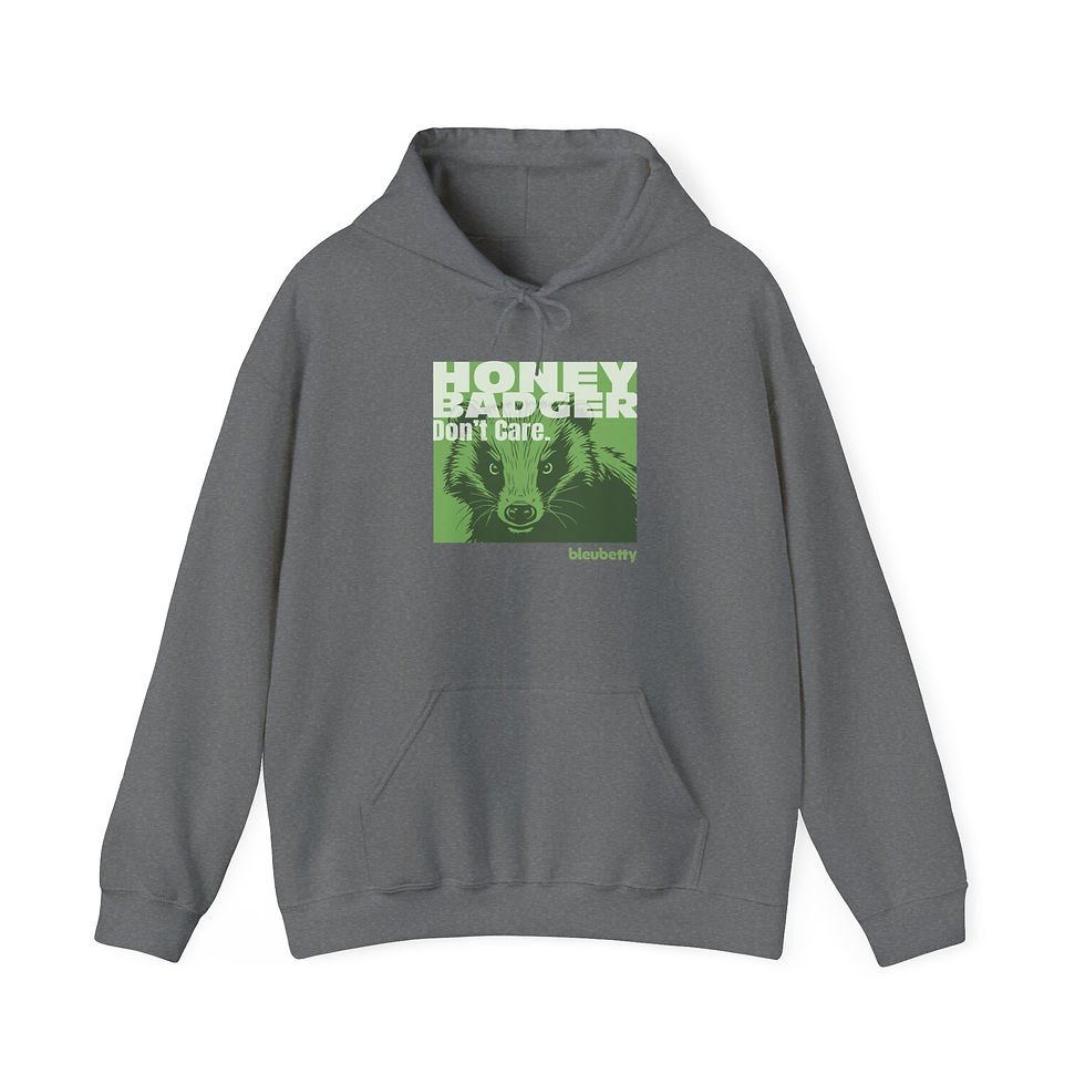 Thumbnail: Honey Badger Don't Care Graphic Hoodie - Heavy Blend™ Sweatshirt by Bleubetty